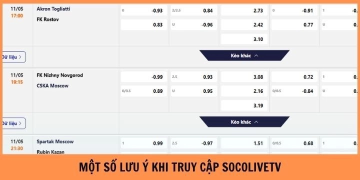 Chú ý cần biết khi trải nghiệm socolivetv  mượt mà nhất